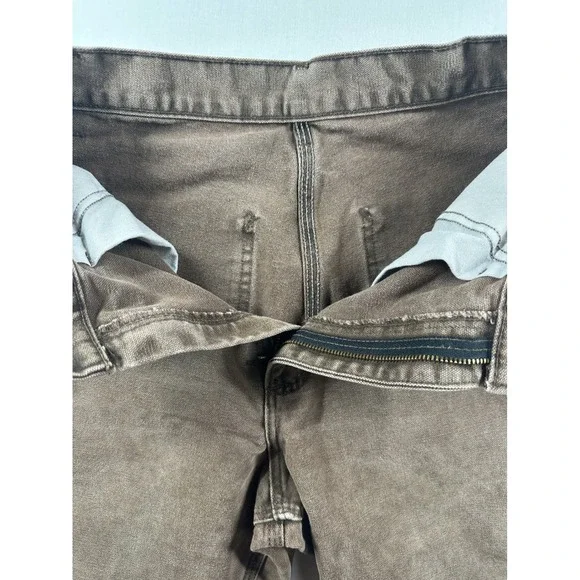Vtg Carhartt Carpenter Pants 29x32  Brown Canvas Duck Workwear Union Made USA - Picture 13 of 14